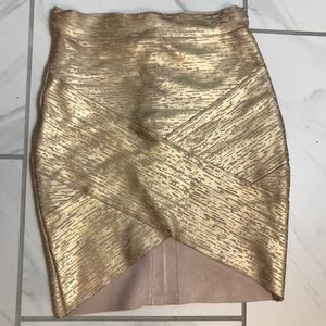 Gold Miniskirt